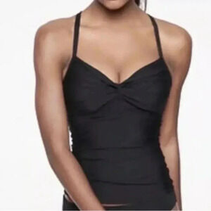 Athleta Knot Front Tankini, Black SIZE 34
B/ C
